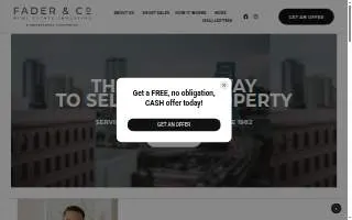 Fader & Co. We Buy Homes and Land Jacksonville Florida website
