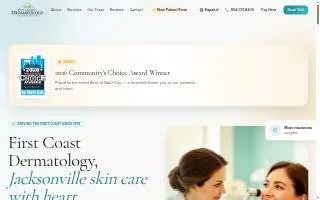 First Coast Dermatology of Jacksonville website
