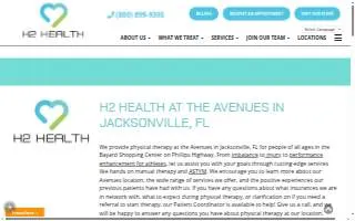 H2 Health- Avenues Jacksonville website