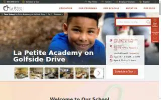 La Petite Academy on Golfside Drive website