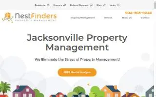 Nest Finders Property Management of Jacksonville website