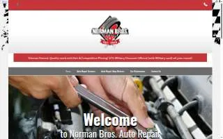 Norman Bros Auto Repair website