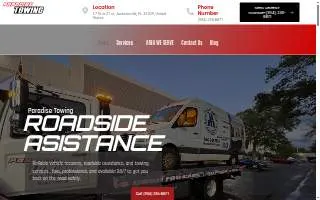 Paradise Towing & Transportation website