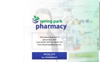 Spring Park Pharmacy of Jacksonville website