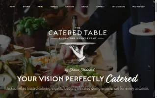 The Catered Table website