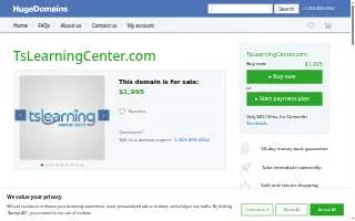 T's Learning Center website