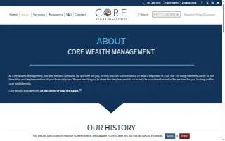 Core Wealth Management website