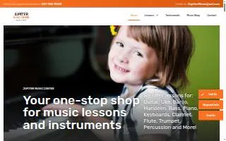 Jupiter Music Store website