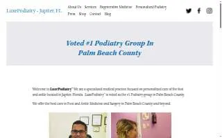 LuxePodiatry website