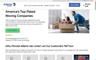 Adams Van Lines - Miami website