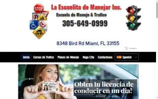 La Escuelita De Manejar INC. of Kendall website