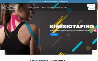 LiV Active Therapy Center Kendall website