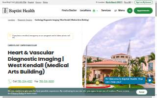 Baptist Health Heart & Vascular Diagnostic Imaging | West Kendall (Medical Arts Building)