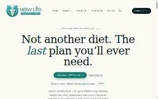 New Life Medical Spa website
