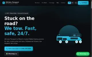 Towing Miami Service website