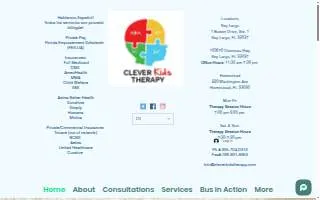 Clever Kids Therapy Center website