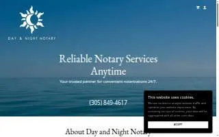 Day & Night Notary website