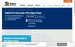 Habitat Upper Keys ReStore website