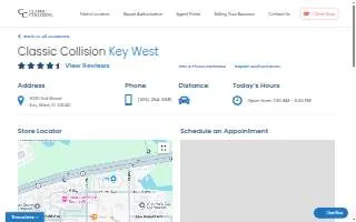 Classic Collision of Key West website