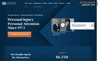 Garvin Injury Law - Key West website