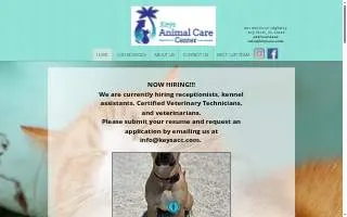 Keys Animal Care Center website