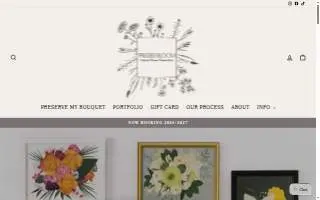 Pressed Bloom Bouquet Preservations website