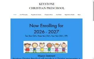 Keystone Christian Preschool website