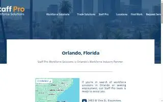 Staff Pro Workforce Solutions website