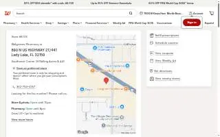 Walgreens Pharmacy of Lady Lake website