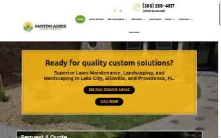 Custom Acres Lawn Service website