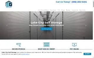 Lake City Self Storage website