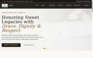 Aden Funeral Home website