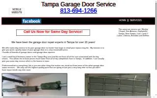 Tampa Garage Door Service website