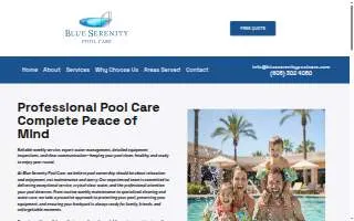 Blue Serenity Pool Care website
