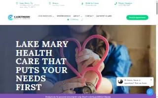Caretinuum Health Walk-In Clinic website