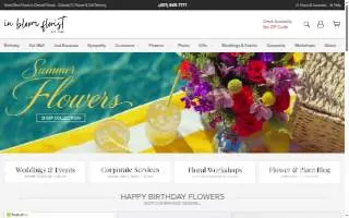 In Bloom Florist - Lake Mary website