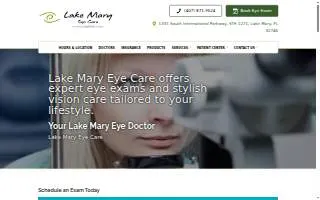 Lake Mary Eye Care website