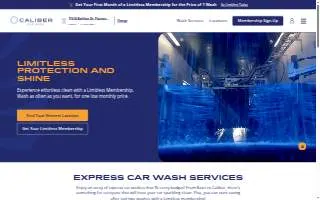 Caliber Car Wash of Grand Prairie website
