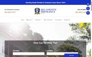All County Insurance of Lake Worth Beach website