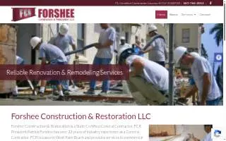 Forshee Construction & Restoration LLC website