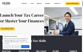 Gcon Tax Solutions website
