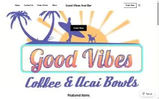 Good Vibes Acai Bar website