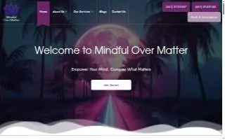 Mindful Over Matter of Lake Worth Beach website