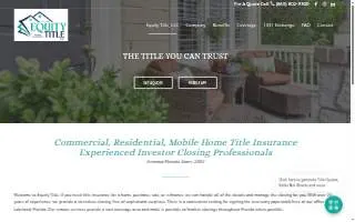 Equity Title LLC website