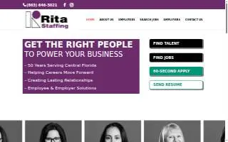 Rita Staffing Inc website