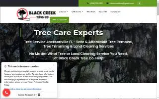 Black Creek Tree Co. of Lakeside website