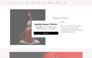 Destiny Dance Center website