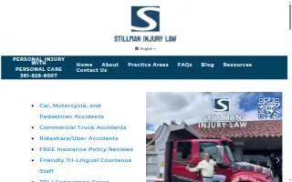 Stillman Injury Law of Lakeside website