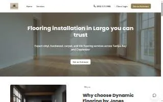 Dynamic Flooring By Jones website