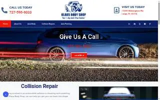 Klaus Body Shop website